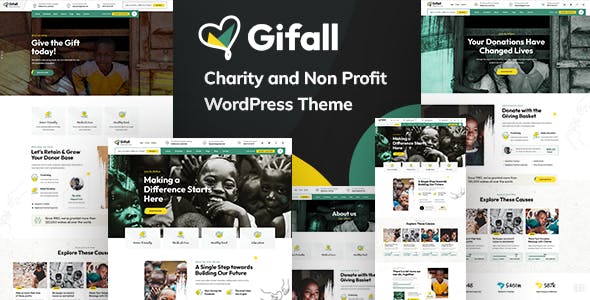 Gifall - Charity Non Profit WordPress Theme